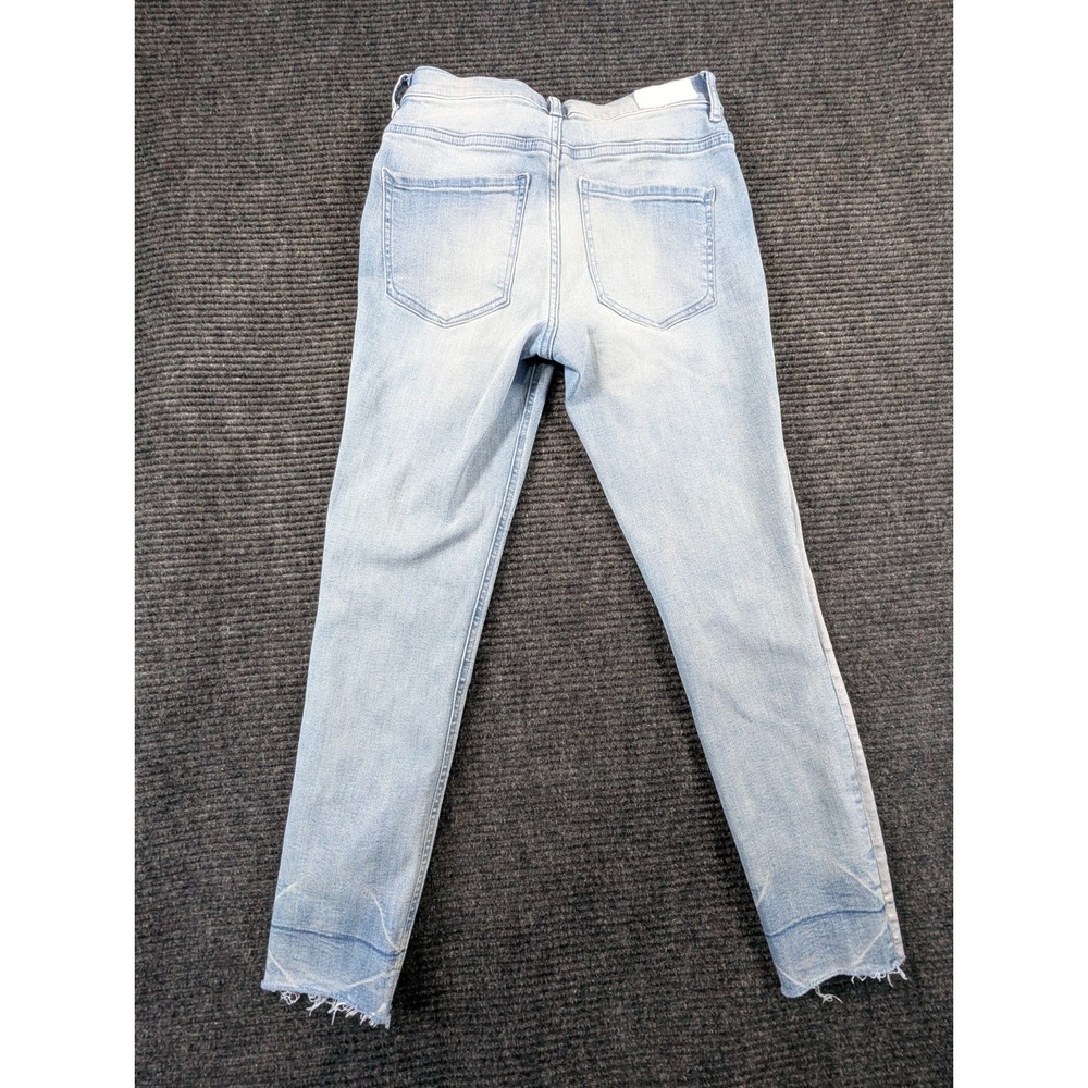 Express Stretch Denim Perfect Ankle High Rise Jeans Womens 2S Blue Cotton Skinny - Picture 2 of 16